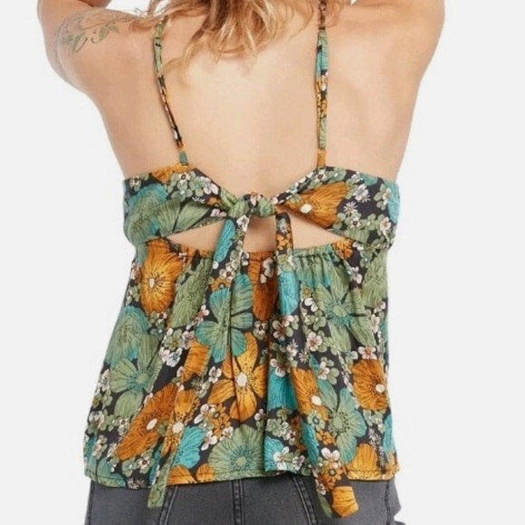 Volcom Yellow and Green Floral Camisole - Picture 2 of 10